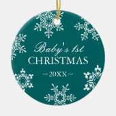 ベビーの初めてのクリスマスのオーナメント セラミックオーナメント (正面)