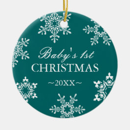 ベビーの初めてのクリスマスのオーナメント セラミックオーナメント