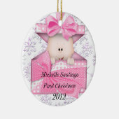 ベビーの初めてのクリスマスのオーナメント セラミックオーナメント (右)