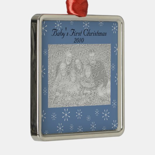 ベビーの初めてのクリスマスのオーナメント メタルオーナメント (右)