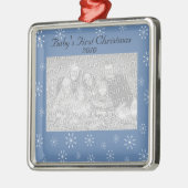ベビーの初めてのクリスマスのオーナメント メタルオーナメント (左)