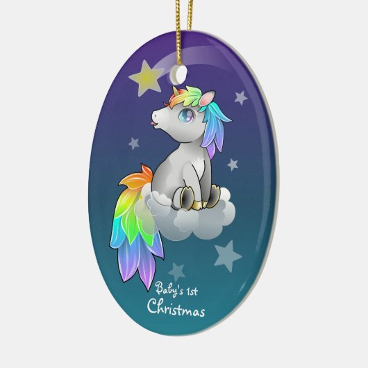 ベビーの初めてのクリスマスのカスタマイズ可能な記念品 セラミックオーナメント (左)
