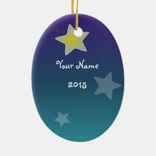 ベビーの初めてのクリスマスのカスタマイズ可能な記念品 セラミックオーナメント (裏面)