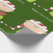 ベビーの初めてのクリスマスのクリスマスのギフト用包装紙 ラッピングペーパー (角)