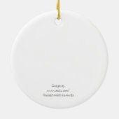 ベビーの初めてのクリスマスのパーソナライズな木のオーナメント セラミックオーナメント (裏面)