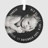 ベビーの初めてのクリスマスの休日の写真のオーナメント オーナメント (裏面)