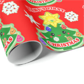 ベビーの初めてのクリスマスの光沢のある包装紙 ラッピングペーパー (ロールコーナー)