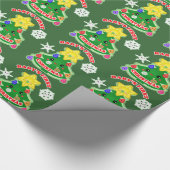 ベビーの初めてのクリスマスの光沢のある包装紙 ラッピングペーパー (角)