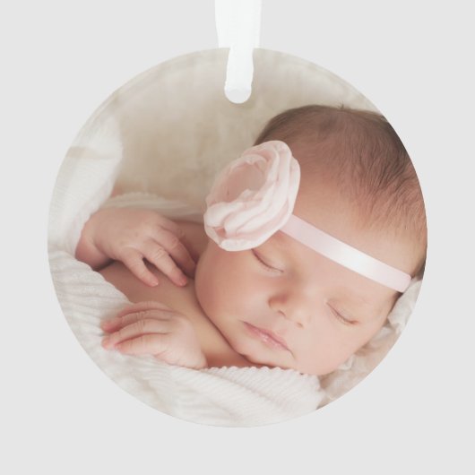ベビーの初めてのクリスマスの写真のかわいい雪玉の雪だるま オーナメント (裏面)