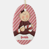 ベビーの初めてのクリスマスの女の子 セラミックオーナメント (右)