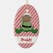 ベビーの初めてのクリスマスの小妖精や小人のスーツ セラミックオーナメント (右)