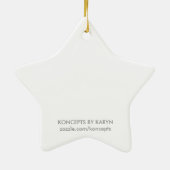 ベビーの初めてのクリスマスの星の写真のオーナメント セラミックオーナメント (裏面)