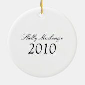 ベビーの初めてのクリスマスの記念品のオーナメント セラミックオーナメント (裏面)