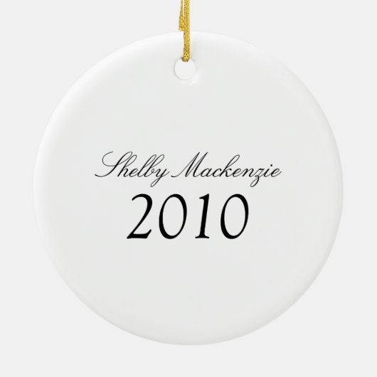 ベビーの初めてのクリスマスの記念品のオーナメント セラミックオーナメント (裏面)