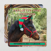 ベビーの初めてのクリスマスの誕生発表 (正面/裏面)