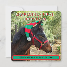 ベビーの初めてのクリスマスの誕生発表