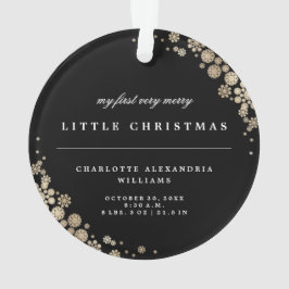 ベビーの初めてのクリスマスの雪片の写真のオーナメント オーナメント