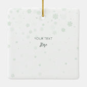 ベビーの初めてのクリスマスウォーターカラードラゴンスクエア セラミックオーナメント (裏面)