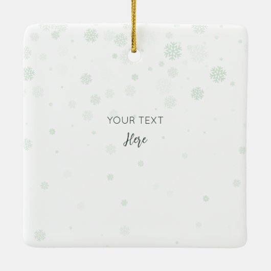 ベビーの初めてのクリスマスウォーターカラードラゴンスクエア セラミックオーナメント (裏面)