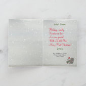 ベビーの初めてのクリスマスウッドランドアニマルスノーカスタム シーズンカード (内部)