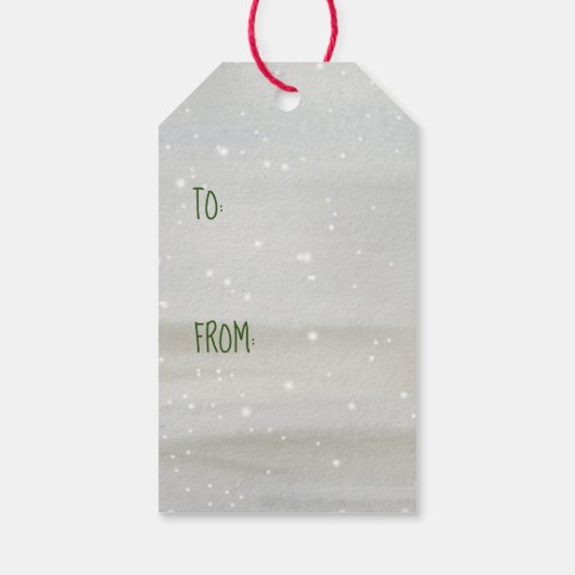 ベビーの初めてのクリスマスウッドランドアニマルズディアバニー ギフトタグ (裏面)