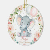 ベビーの初めてのクリスマスオーナメントサファリ動物 セラミックオーナメント (左)