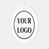 ベビーの初めてのクリスマスオーナメントロゴの追加エレガント メタルオーナメント (正面左)