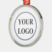 ベビーの初めてのクリスマスオーナメントロゴの追加メリー メタルオーナメント (左)