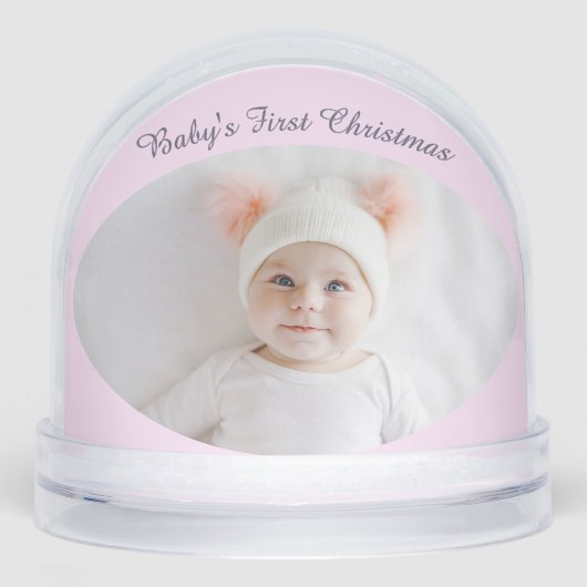 ベビーの初めてのクリスマスカスタム写真ピかわいらしンク (正面)