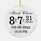 ベビーの初めてのクリスマスカスタム写真 セラミックオーナメント (裏面)