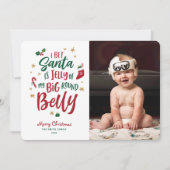ベビーの初めてのクリスマスカードかわいいおもしろいフォトカード シーズンカード (正面)