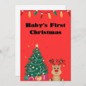 ベビーの初めてのクリスマスカード シーズンカード (正面/裏面)