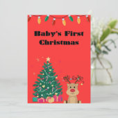 ベビーの初めてのクリスマスカード シーズンカード (スタンド正面)