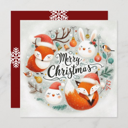 ベビーの初めてのクリスマスカード プログラム (正面/裏面)