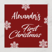 ベビーの初めてのクリスマスカード プログラム (裏面)