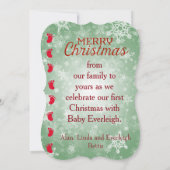 ベビーの初めてのクリスマスカード 招待状 (裏面)