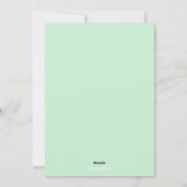 ベビーの初めてのクリスマスガールピンクグリーン シーズンカード (裏面)