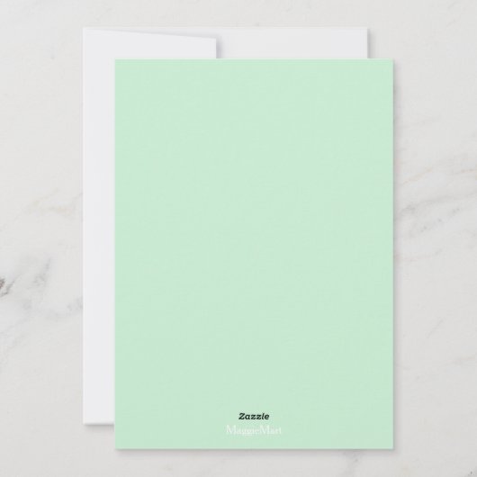 ベビーの初めてのクリスマスガールピンクグリーン シーズンカード (裏面)