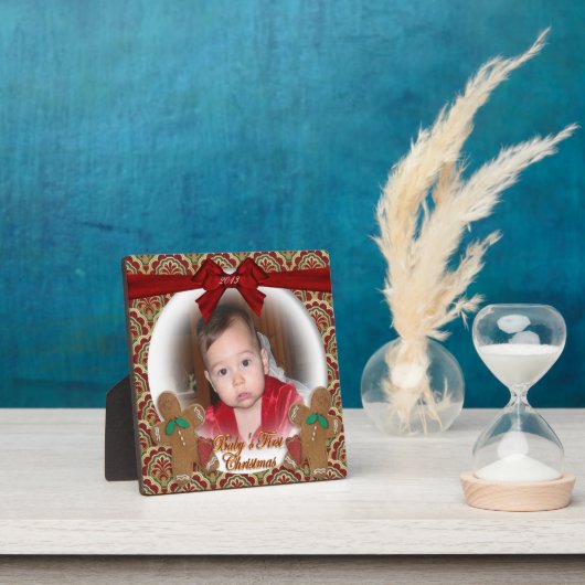 ベビーの初めてのクリスマスクリスマス写真プラーク フォトプラーク (インサイチュ)
