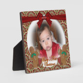 ベビーの初めてのクリスマスクリスマス写真プラーク フォトプラーク (正面)