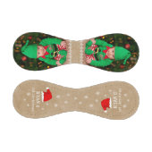 ベビーの初めてのクリスマスサンタ・ハット・スノーフレーク写真 野球ボール (パネル)