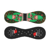 ベビーの初めてのクリスマスサンタ・ハット・スノーフレーク写真 野球ボール (パネル)