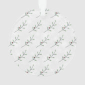 ベビーの初めてのクリスマスシンプルフォトバナー オーナメント (裏面)