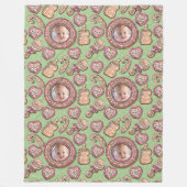 ベビーの初めてのクリスマスジンジャーブレッドクッキー フリースブランケット (正面)