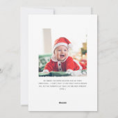 ベビーの初めてのクリスマススエレガントクリプト2枚の写真 シーズンカード (裏面)