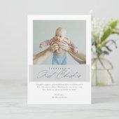 ベビーの初めてのクリスマススクリプトミニマリストグリーン シーズンカード (スタンド正面)