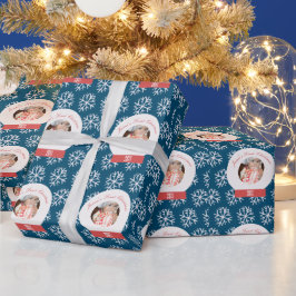 ベビーの初めてのクリスマススノーグローブスノーフレーク ラッピングペーパー