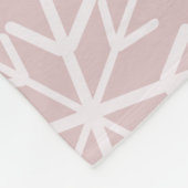 ベビーの初めてのクリスマススノーグローブピンクの雪片 フリースブランケット (角)