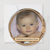 ベビーの初めてのクリスマスズホースラウンドカード シーズンカード (裏面)