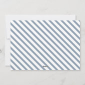 ベビーの初めてのクリスマスダスティブルーフォトスノーフレーク シーズンカード (裏面)